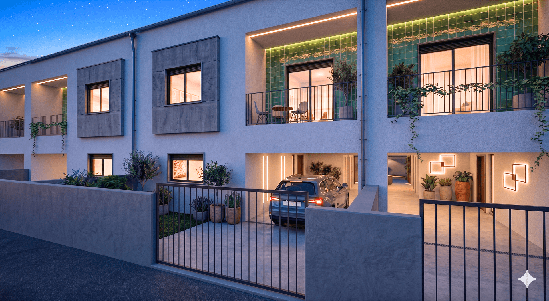 Render fachada exterior frontal