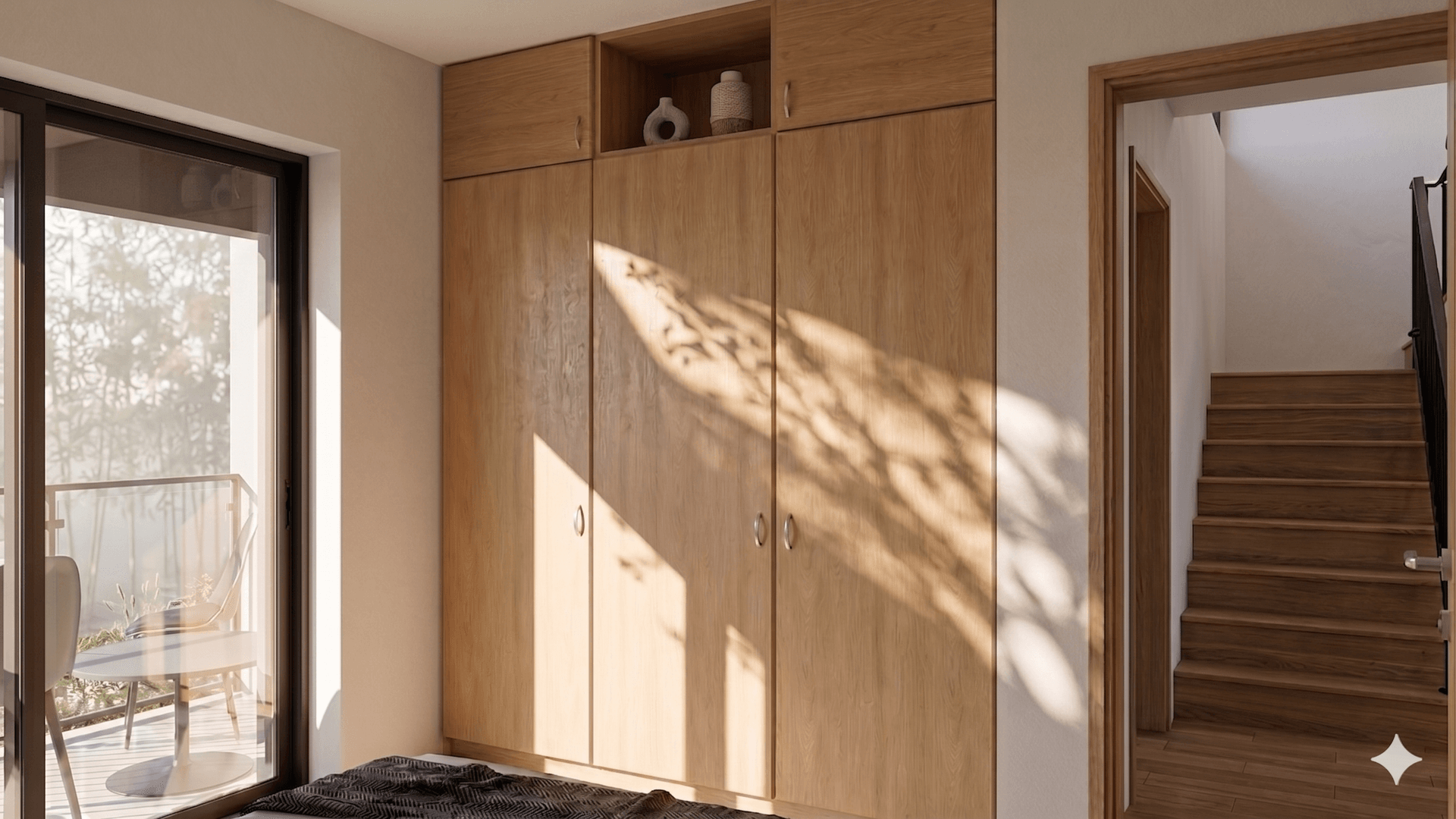 Render quarto com varanda
