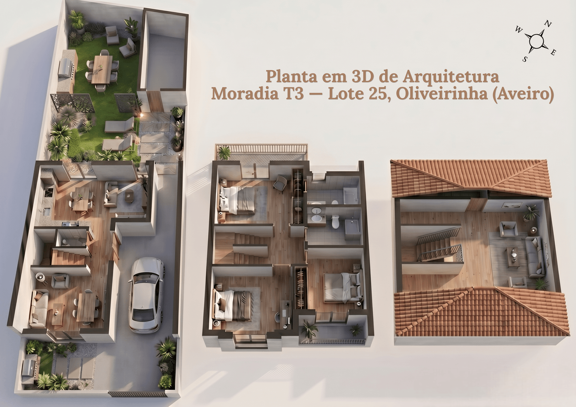 Planta 3D do projeto aprovado